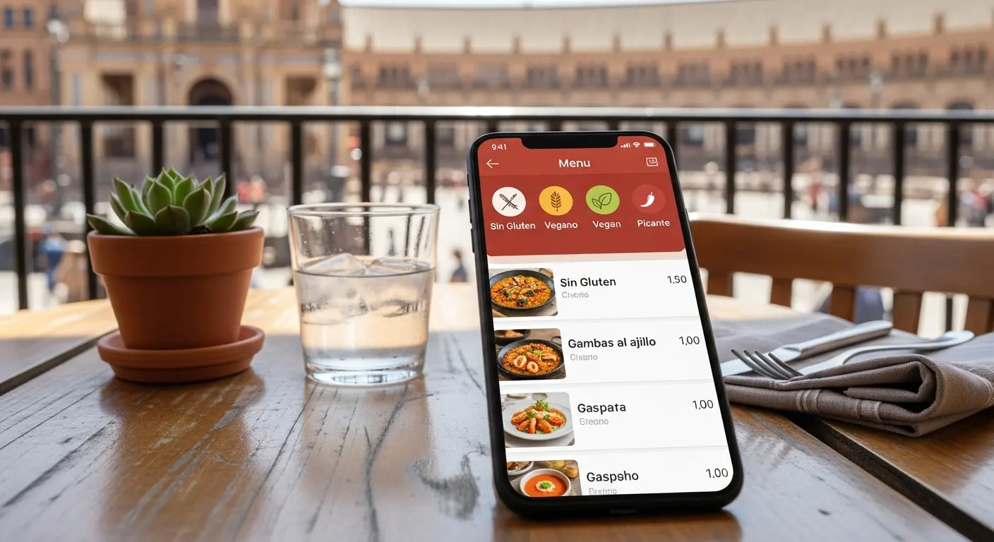 Carta digital interactiva para restaurante: filtros, alérgenos y maridajes