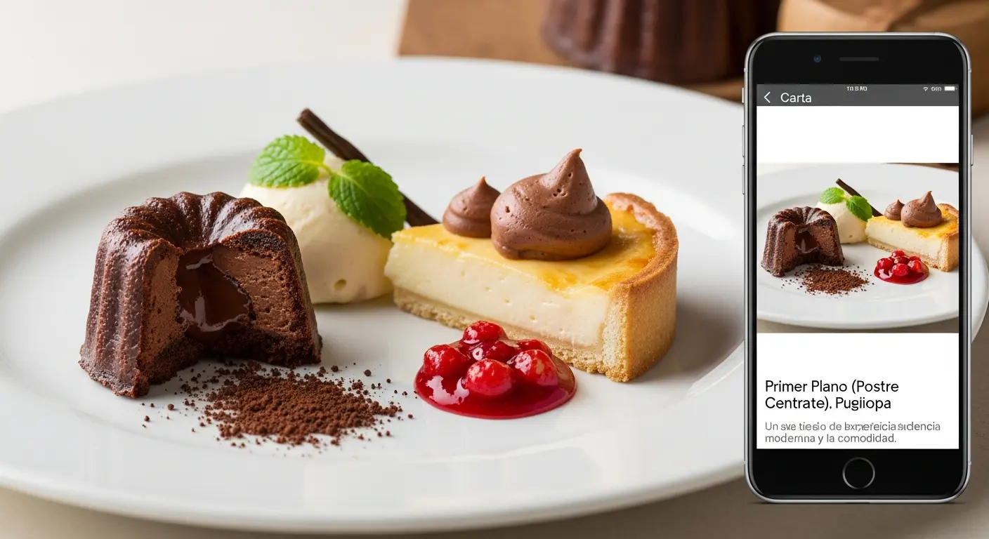 Postres en carta digital: cómo presentarlos para subir conversión 30%