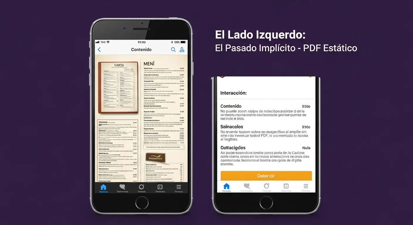 Carta digital vs PDF en mesa: cuándo cambiar (y cuándo no)