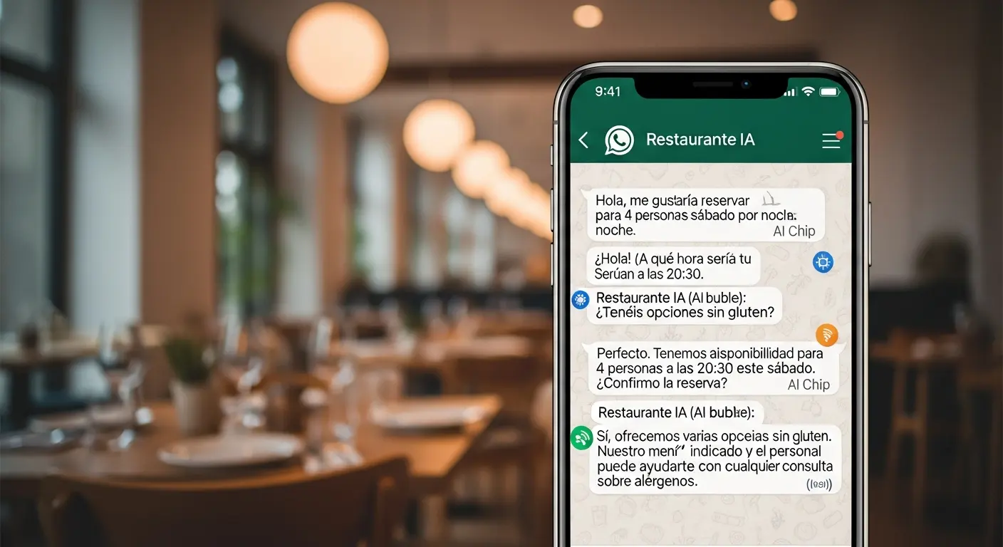 IA en WhatsApp para reservas de restaurante: cómo funciona realmente